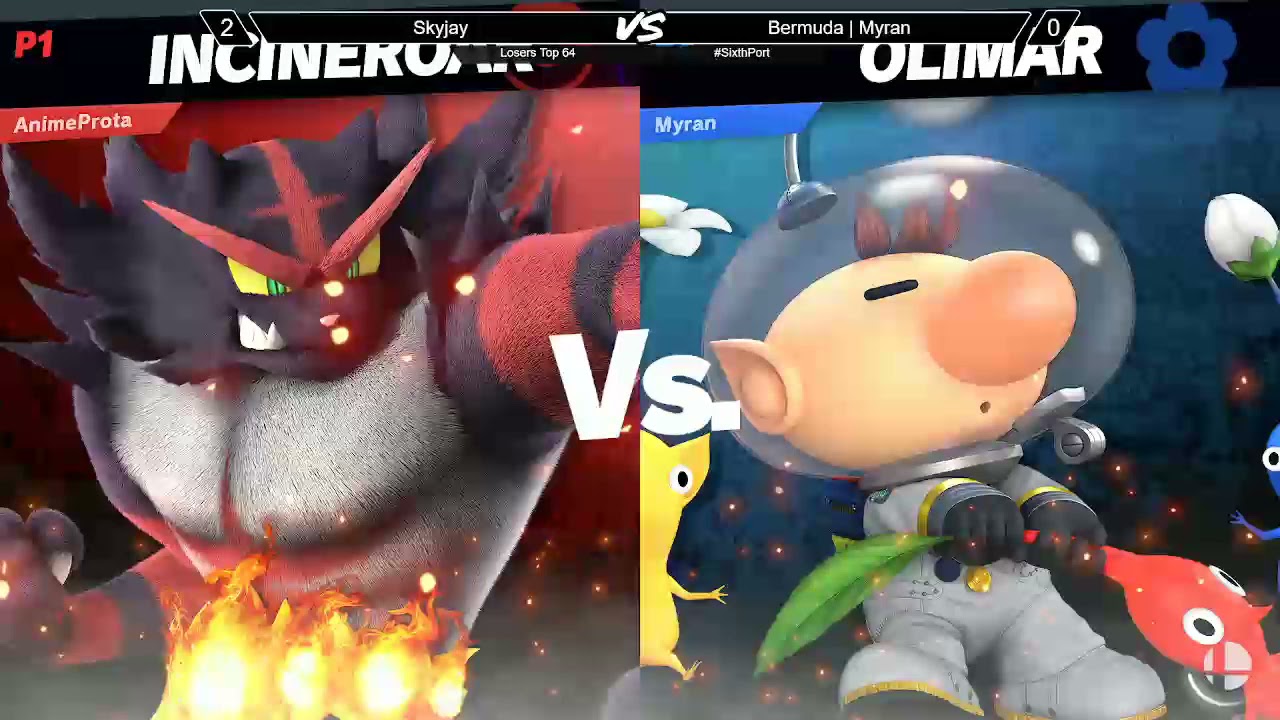 Skyjay (Incineroar) vs Myran (Olimar) Port Priority 6 Singles Losers Top 64