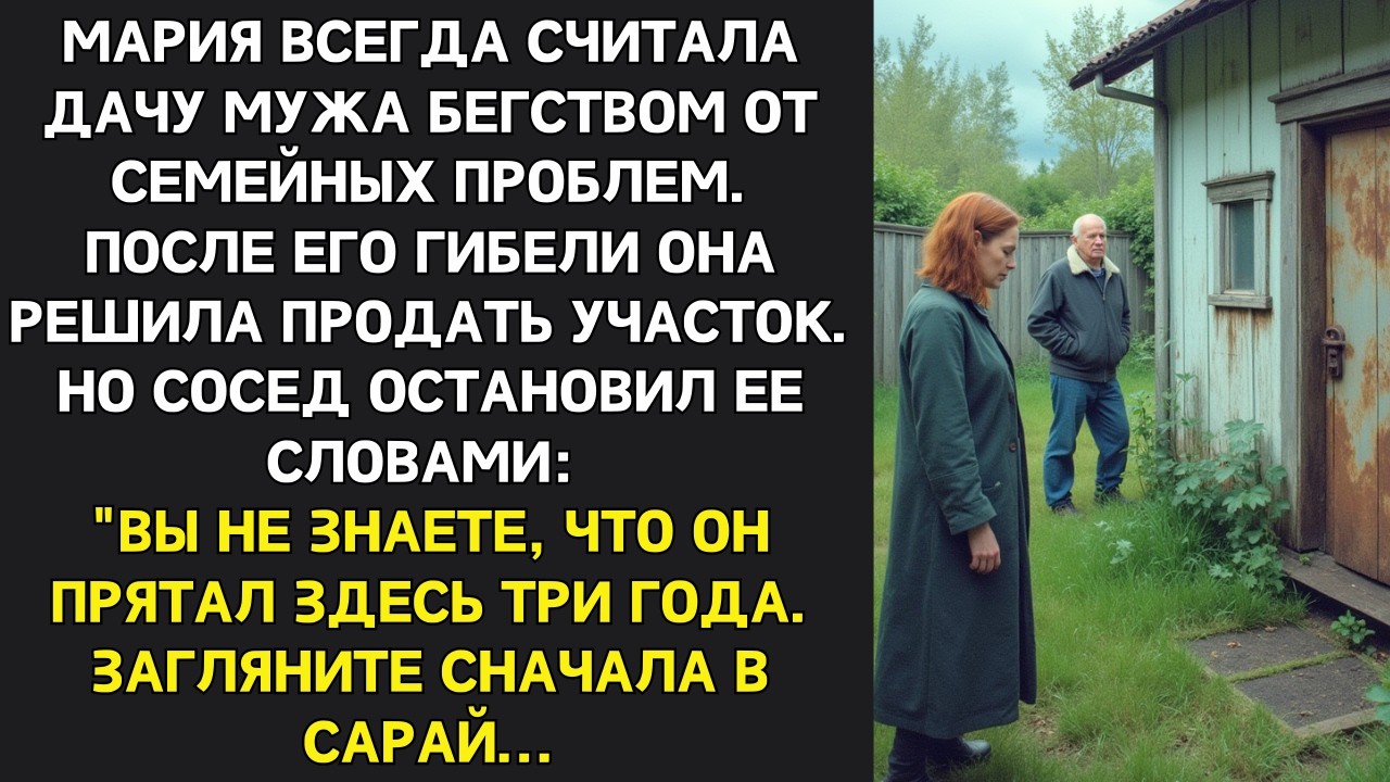 Вдова решила продать дачу  мужа, но сосед рассказал ей правду, от которой у неё задрожали руки...