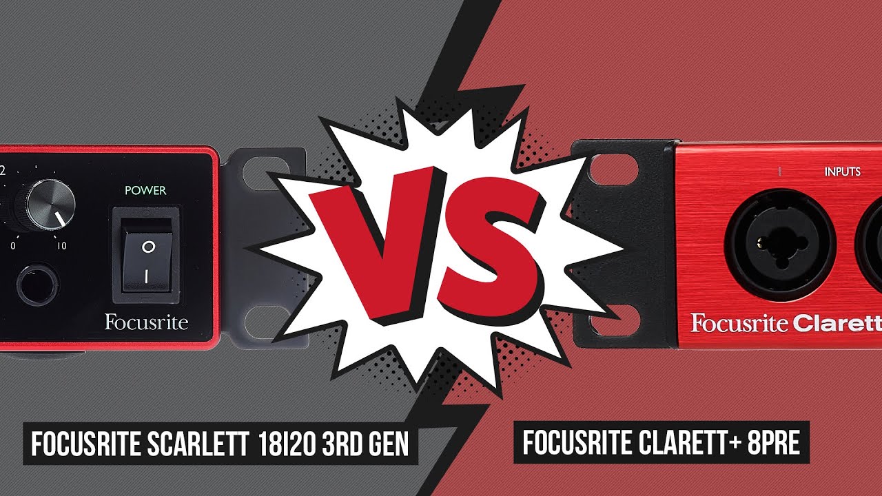 Focusrite Clarett+ 8Pre vs. Scarlett 18i20 3rd (no talking)