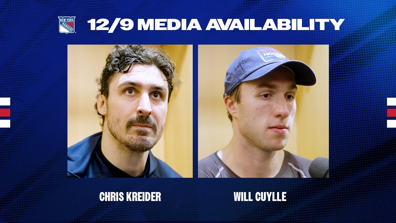 NYR vs CHI: Chris Kreider and Will Cuylle Postgame Media Availability | Dec. 9, 2024