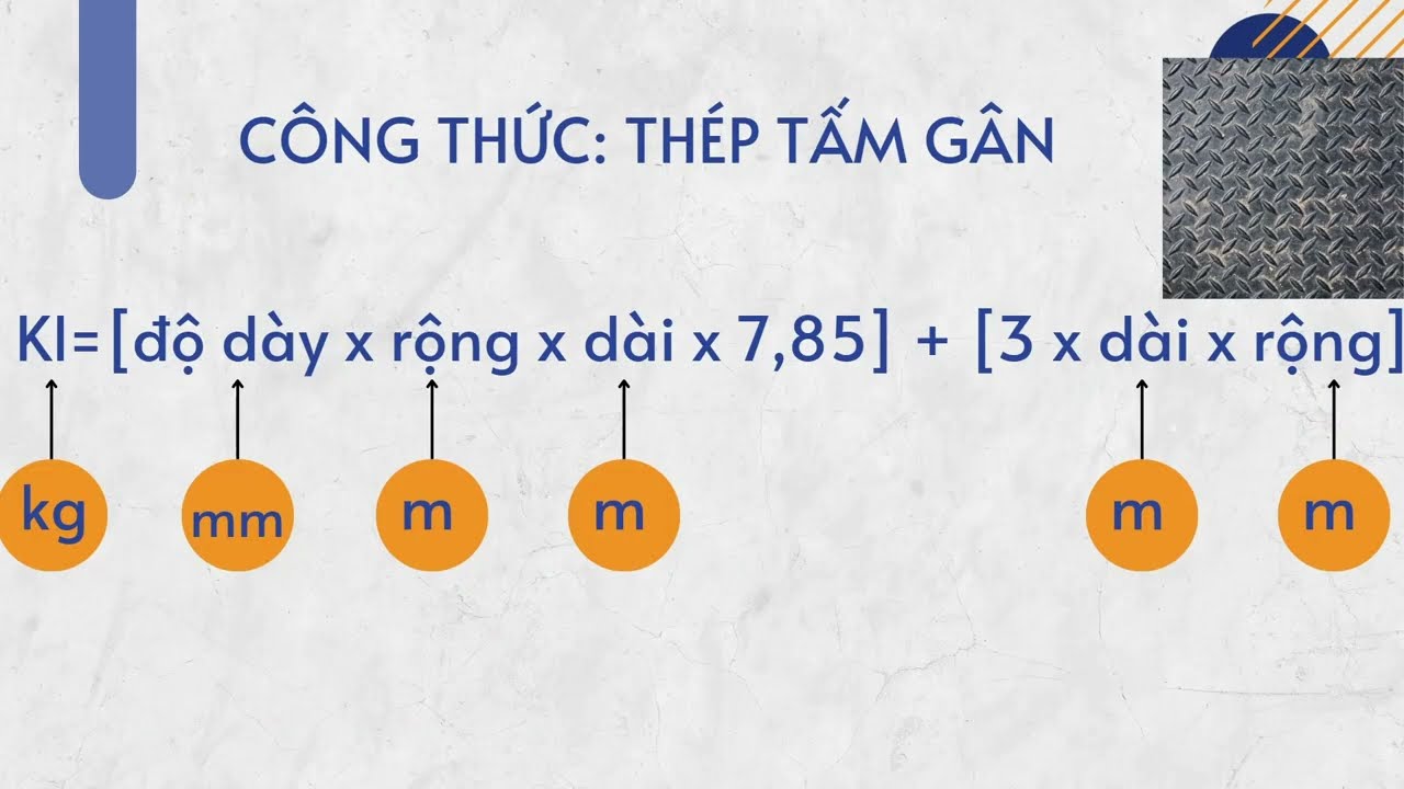 Cách tính khối lượng thép tấm, thép tấm gân đơn giản nhất