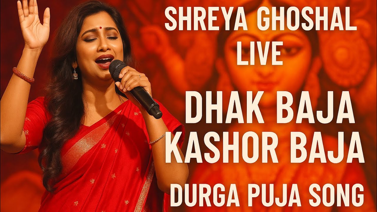 Shreya Ghoshal Live | Dhak Baja Kashor Baja | Durga Puja Special Performance #shreyaghoshal 