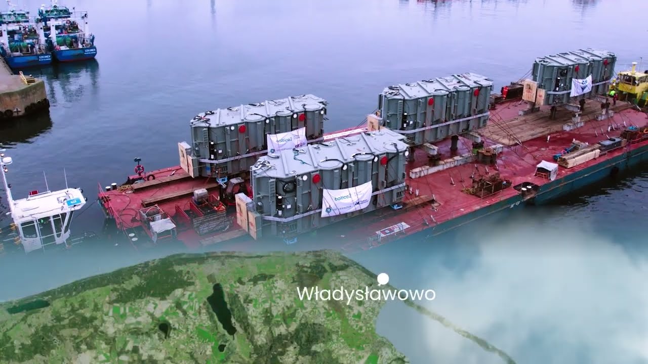 Dostawa transformatorów mocy na lądową stację transformatorową Baltica 2