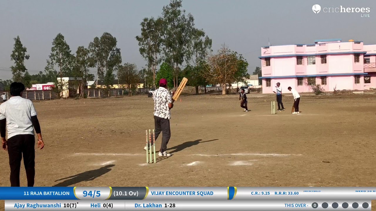 11 Raja Battalion vs Vijay Encounter Squad live cricket match | Chatrapati Shivaji Maharaj Trophy l