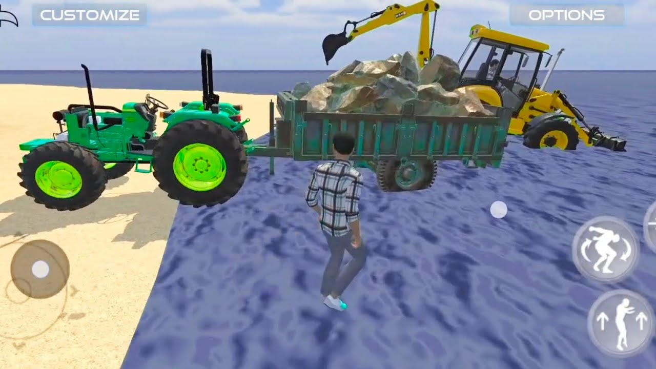 Nishudeshwal ka ghar 🏘️ banane ke liye lene Gaye pathar🗻 tractor se indian vehicle game 3d#viral #3d