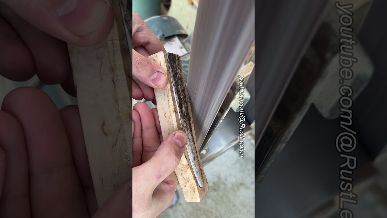 Making sheath with Deer Antler inlay