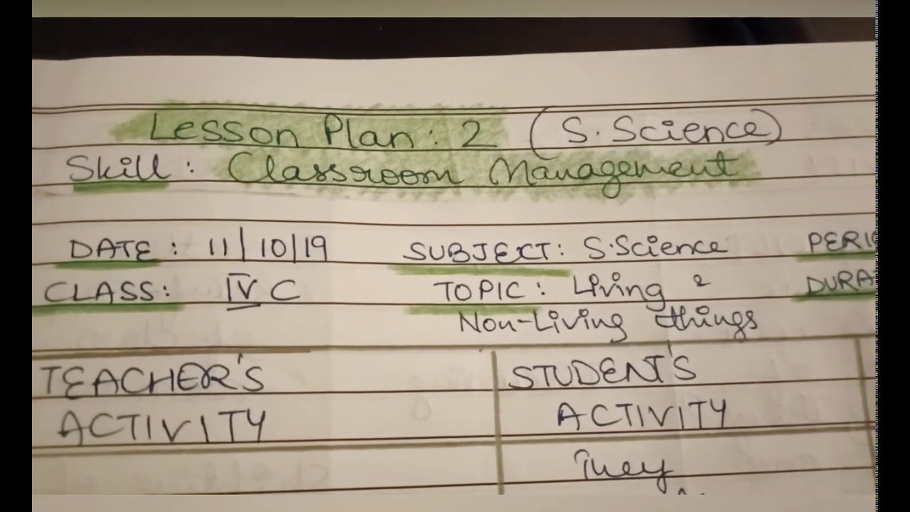B.ed Classroom Management Skill/ S.Science/ B.ed Micro Teaching/ Lesson Plan/ sample