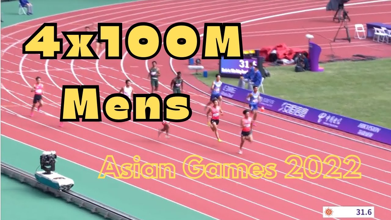 Heat & Final 4x100 meter mens ASIAN GAMES 2022 #athletics 