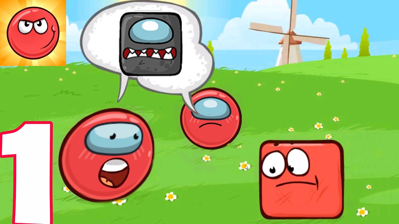 Red Ball 4 with Among Us Ball & Among Us Boss in Green Hills Gameplay Walkthrough Part 1 (Android)