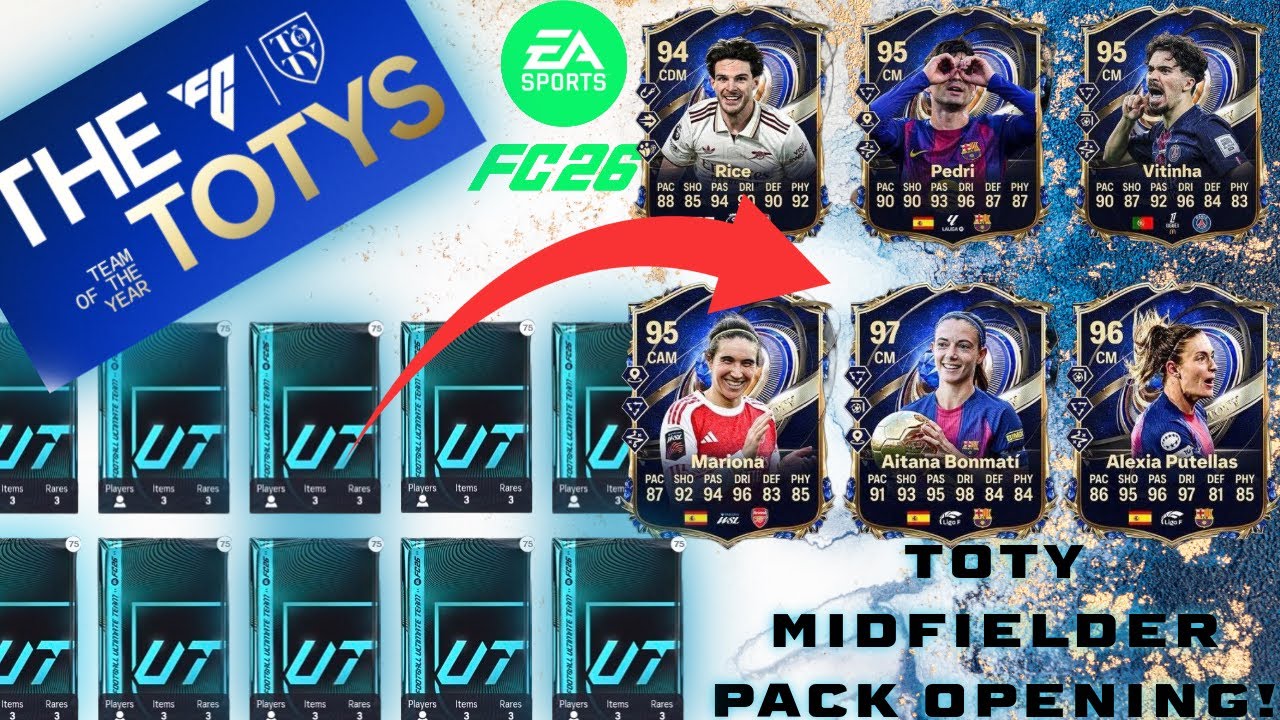 TOTY MIDFIELDER RTG PACK OPENING! 🔥 FC26 ULTIMATE TEAM