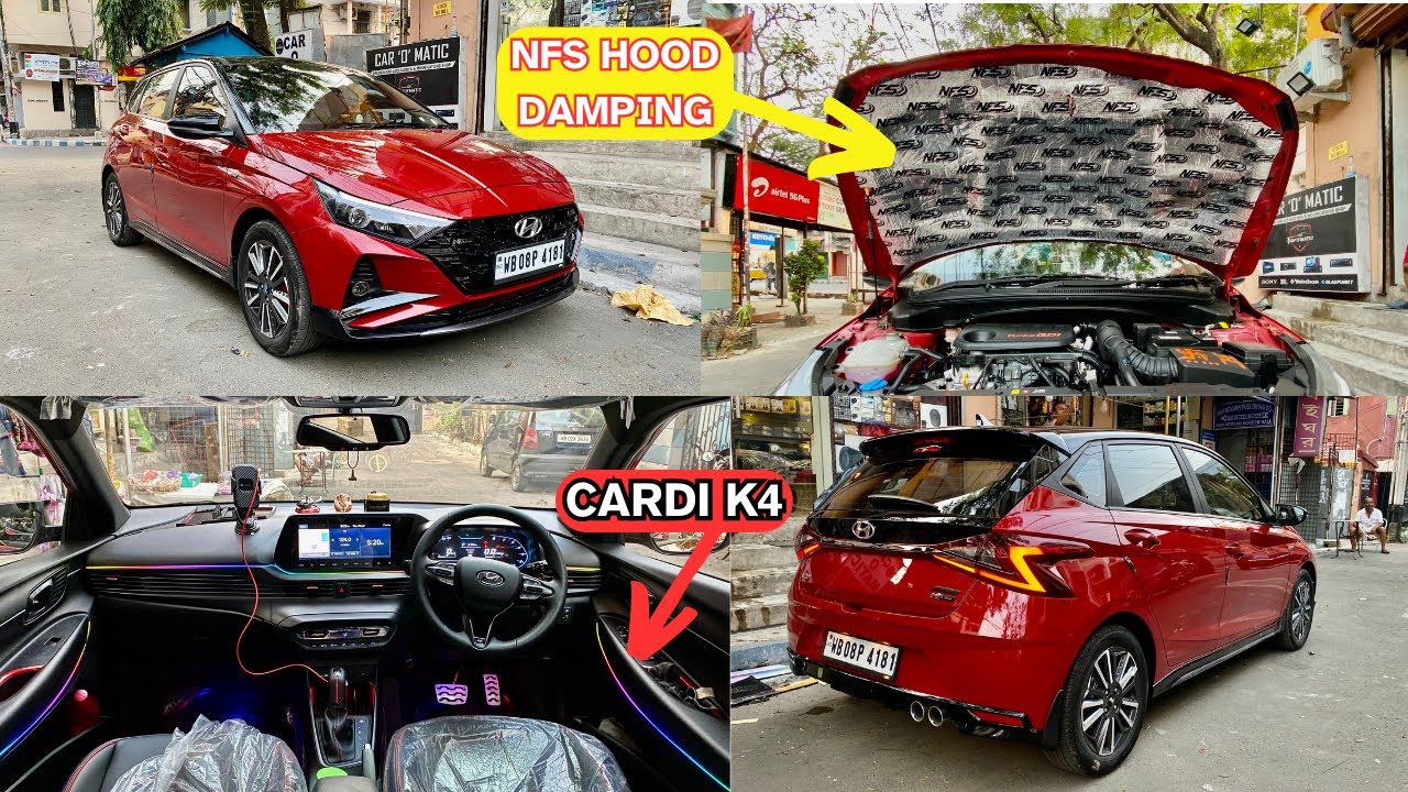 2023 HYUNDAI i20 N Line N8 done with CARDI K4 Ambient Light 🔥 | BONNET DAMPING 😮 | GARWARE FILM |