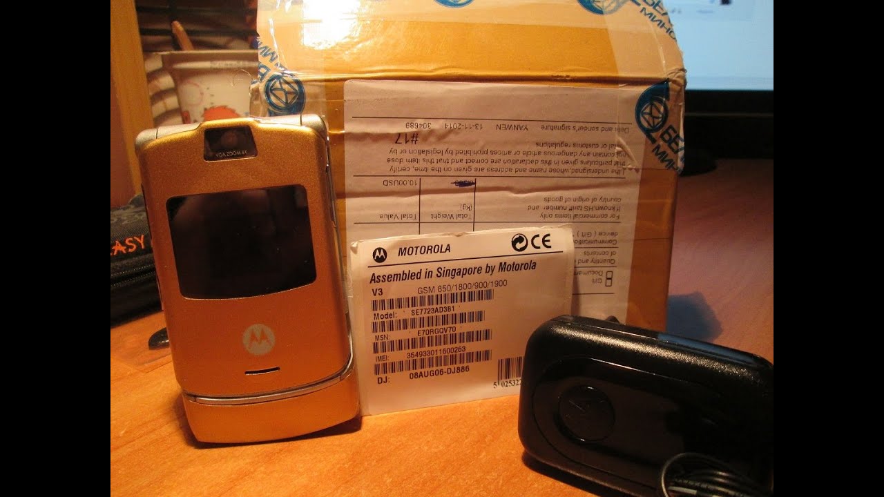 Распаковка и мини обзор Motorola Razr V3 GOLD с (Китая) aliexpress, 20$