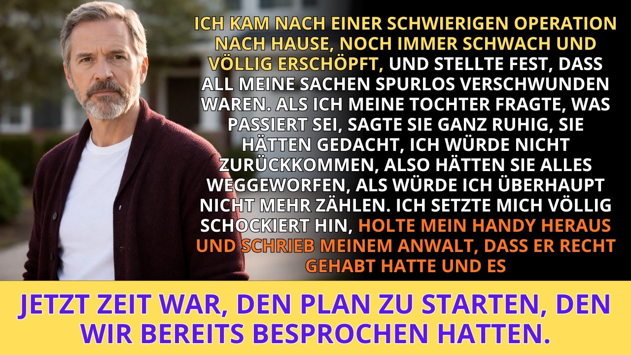 Während ich im Krankenhaus war, warf meine Tochter meine Sachen weg — sie dachte, ich würde nicht...