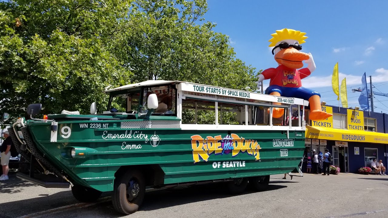 Ride The Ducks Complete Tour of Seattle in Water&Land. SEATTLE TOUR