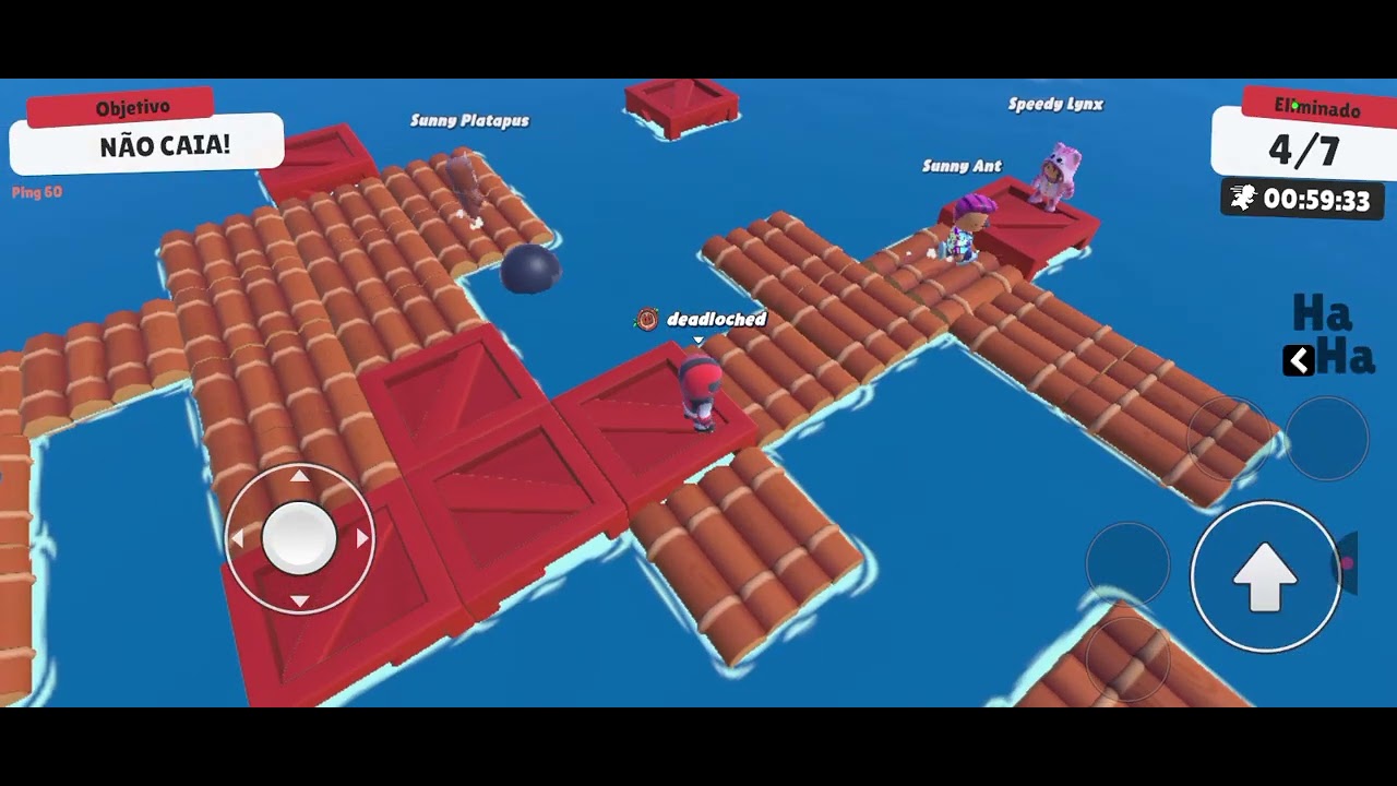 jogando  stumble guys com o meu amigo parte 2