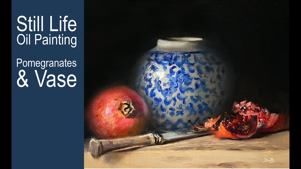 Vase & Pomegranates - still life