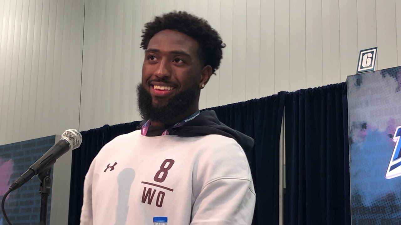Parris Campbell meets the media at NFL Scouting Combine