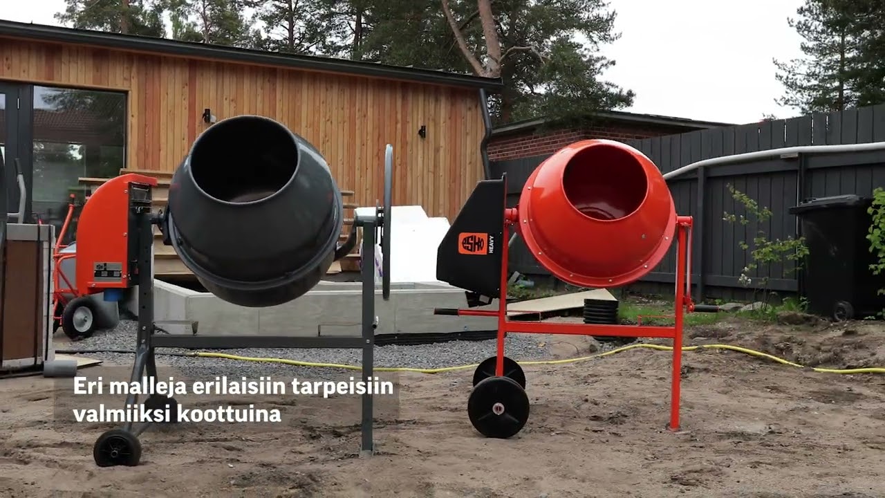 Betonisekoitin ja tiilikärry – ESKO Finland