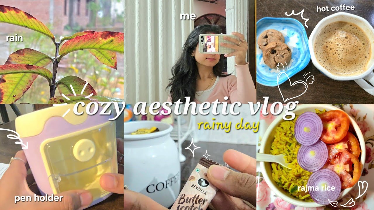 Cozy Aesthetic Daily Vlog ☕🌧️ #cozyaestheticvlog  #aestheticvlog  #dailyvlog  #calmvibes  #vlogindia