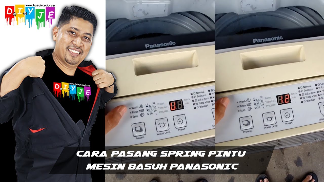 CARA PASANG SPRING PINTU MESIN BASUH PANASONIC