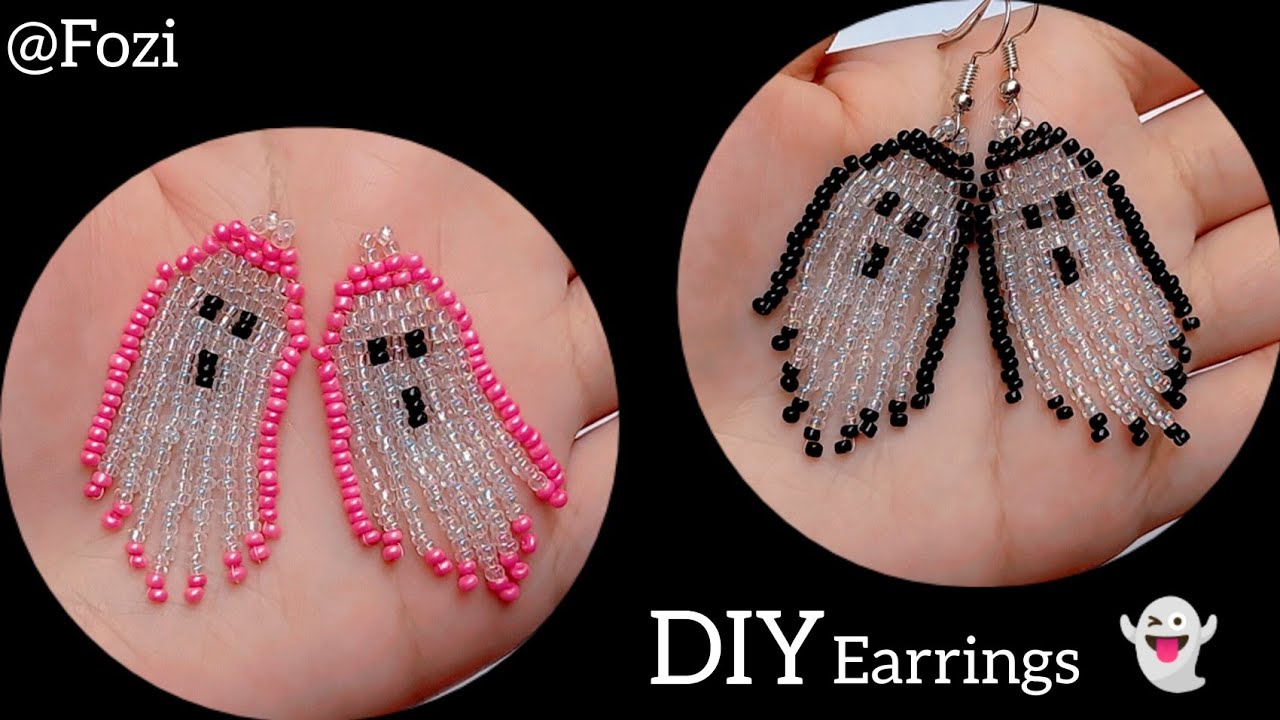 DIY Beaded Ghost Earrings Tutorial | Spooky Halloween Jewelry 2024