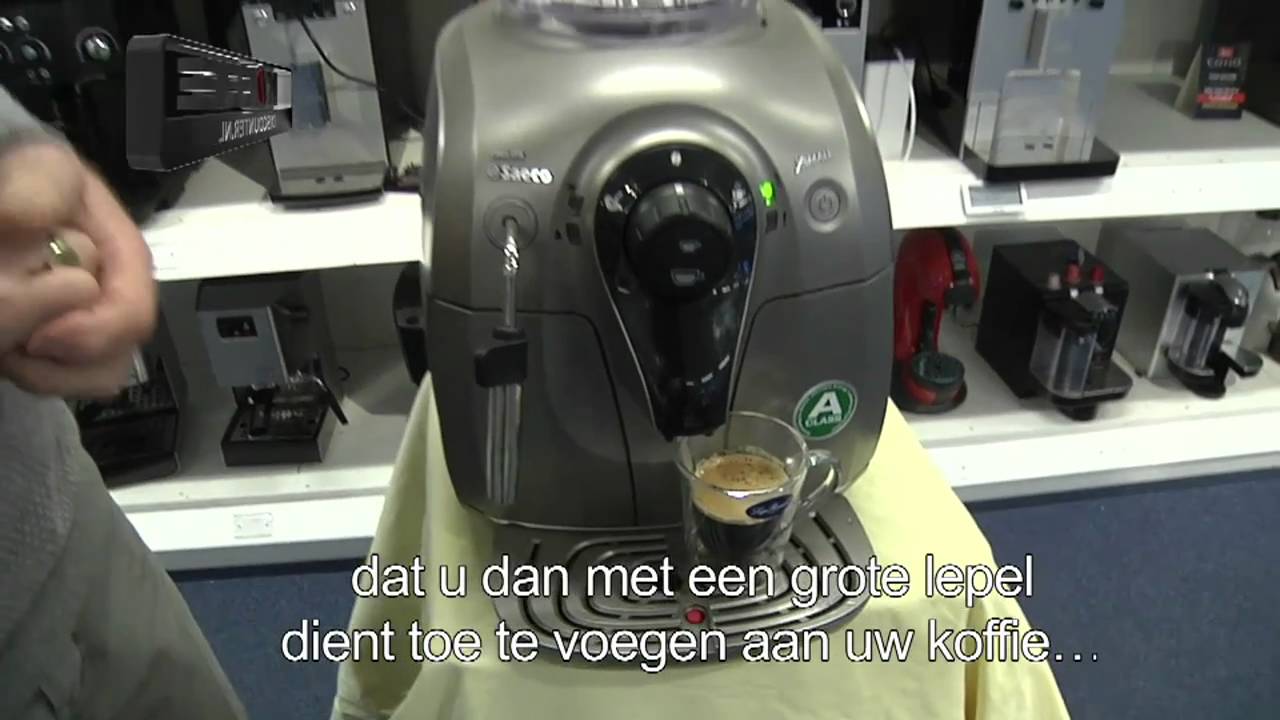 Philips Saeco Xsmall espressomachine in het chrome en zwart! Compact en eenvoudig! Video Demo!