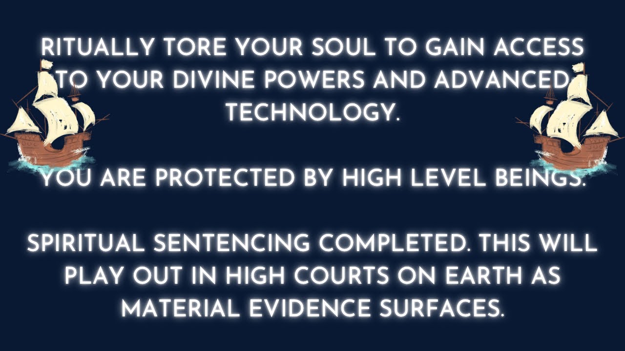 RITUALISTICALLY TORE YOUR SOUL TO GAIN ACCESS TO YOUR DIVINE POWERS AND ADVANCED TECHNOLOGY