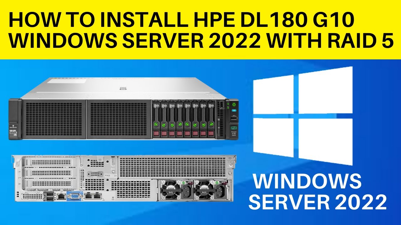 Как установить HP DL180 G10 Windows Server 2022 с RAID 5 || Как установить Windows Server 2022