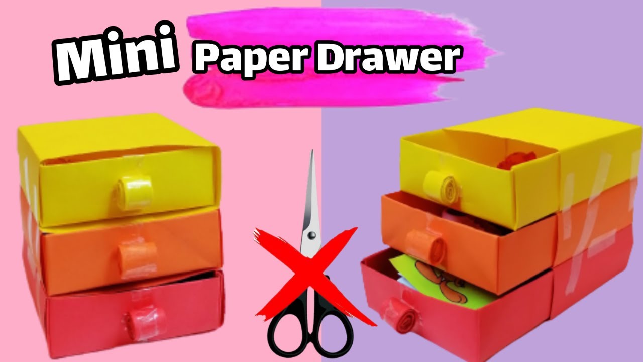 paper drawer craft/paper drawer box tutorial/paper drawer organizer/paper drawer cabinet😍🗃️