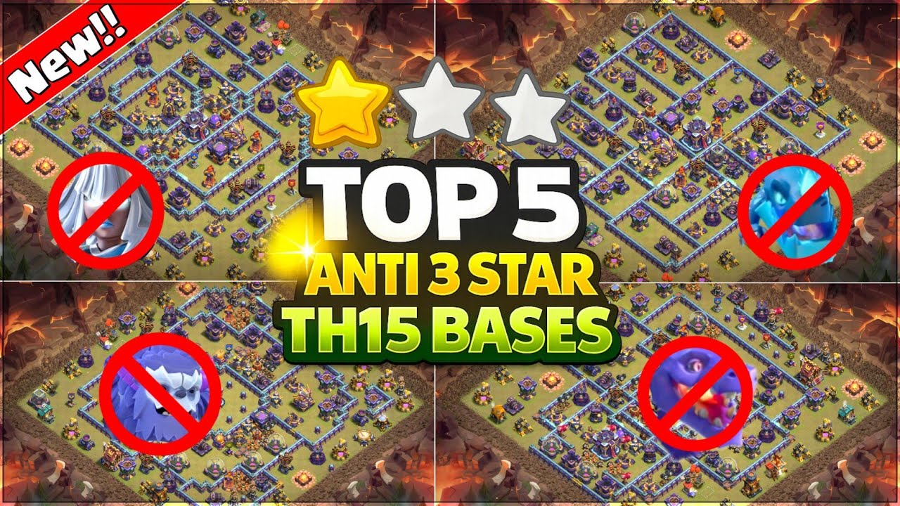TOP 5! INSANE TH15 War Base 2026 | Town Hall 15 Anti 3 Star Layouts + Copy Link | Clash of Clans