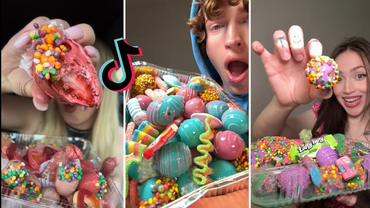 Candied Fruit Mukbang  - Tik Tok Compilation