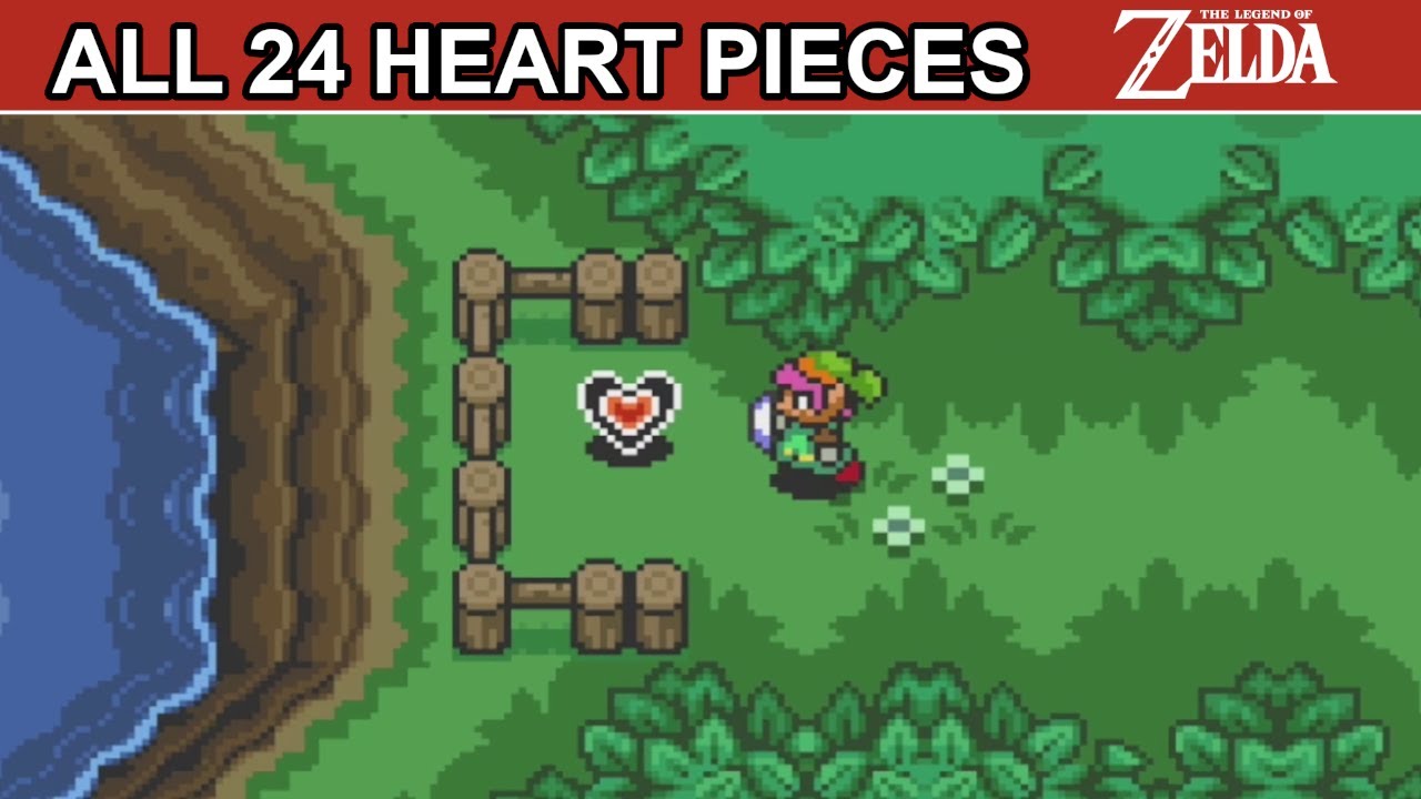 Все 24 части сердца в Zelda ALttP для SNES