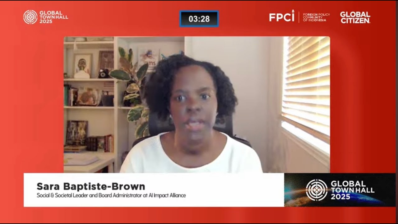 Sara Baptiste-Brown, AIIA, Asks G20 Leaders to Walk the Talk at FPCI's Global Town Hall