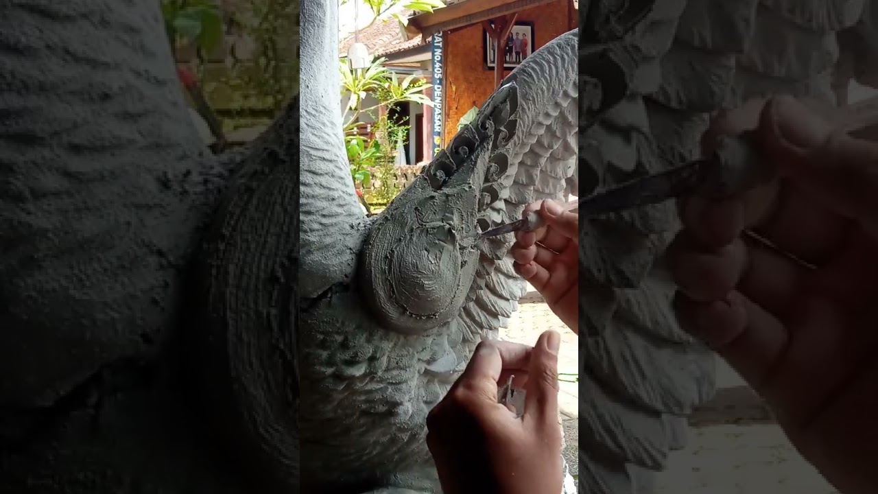 Contemporary Cement Sculpting - Sculpting a Swan with Balinese Ornaments
