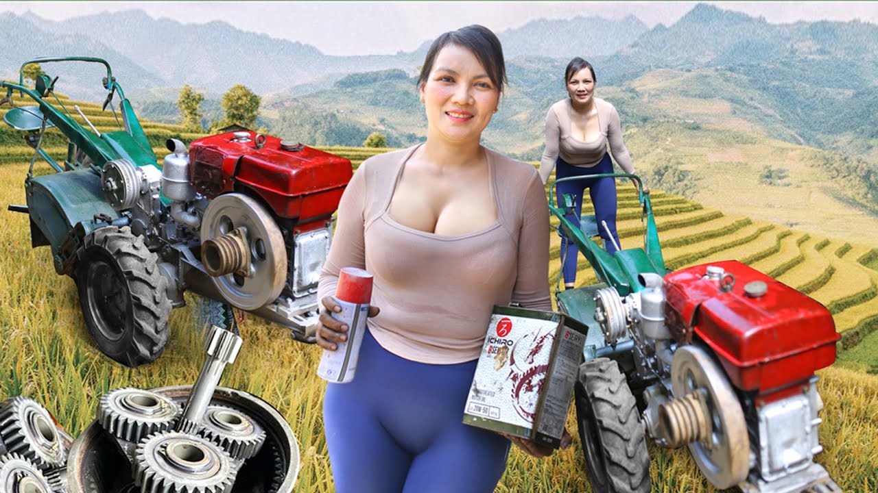 Challenge the genius girl to repair and restore the agricultural tractor for the lonely old lady