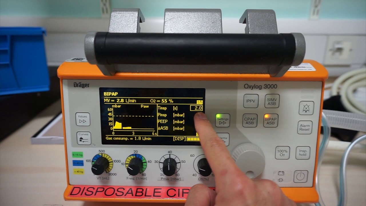 PCV on the Oxylog 3000