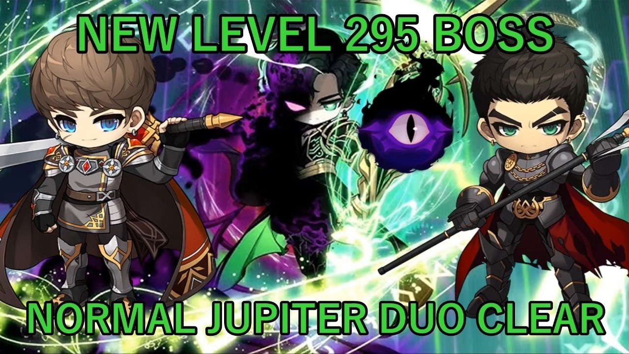 THIS BOSS IS REALLY COOL!! MapleStory NEW LEVEL 295 BOSS Normal Jupiter Duo Clear!