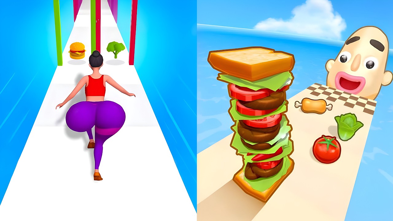 Twerk Race VS Sandwich Runner - All Levels SpeedRun Gameplay Android iOS Ep5