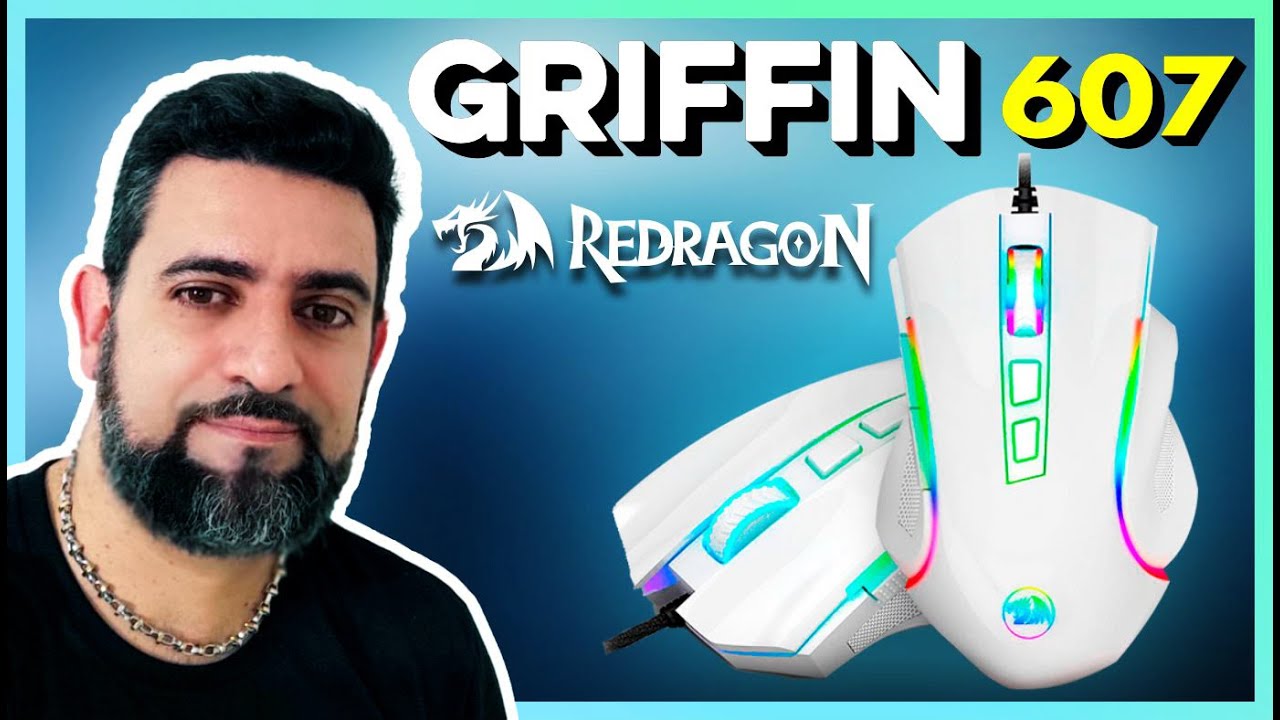 MOUSE GAMER REDRAGON GRIFFIN M607 BRANCO - ESPETACULAR - UNBOXING + TESTES !