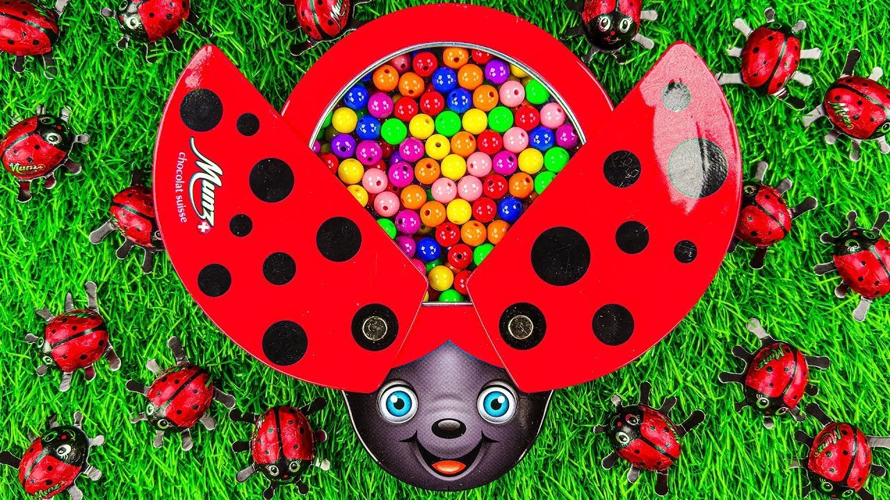 Video Memuaskan | Mencampur Permen Pelangi & Buah Warna-warni di Ladybug dengan Sprunki Slime ASMR