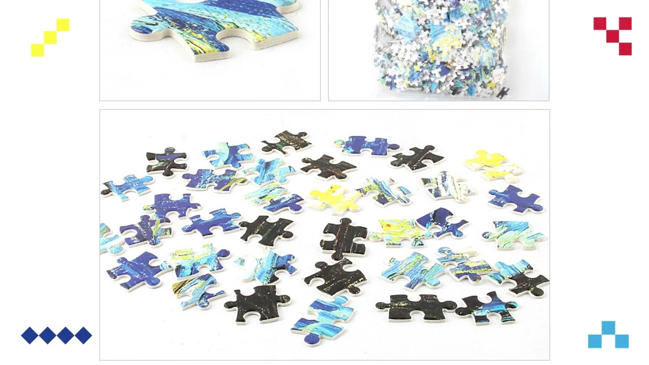 Wholesale Custom Printing Gradient Sublimation Puzzle Blanks Board Games for Children