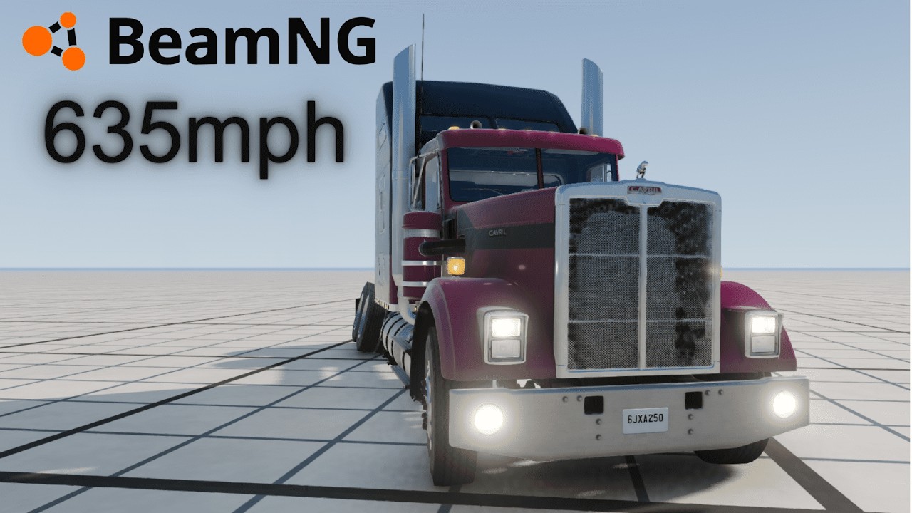 Hitting 635mph in Beamng drive with a Garvil T-Series
