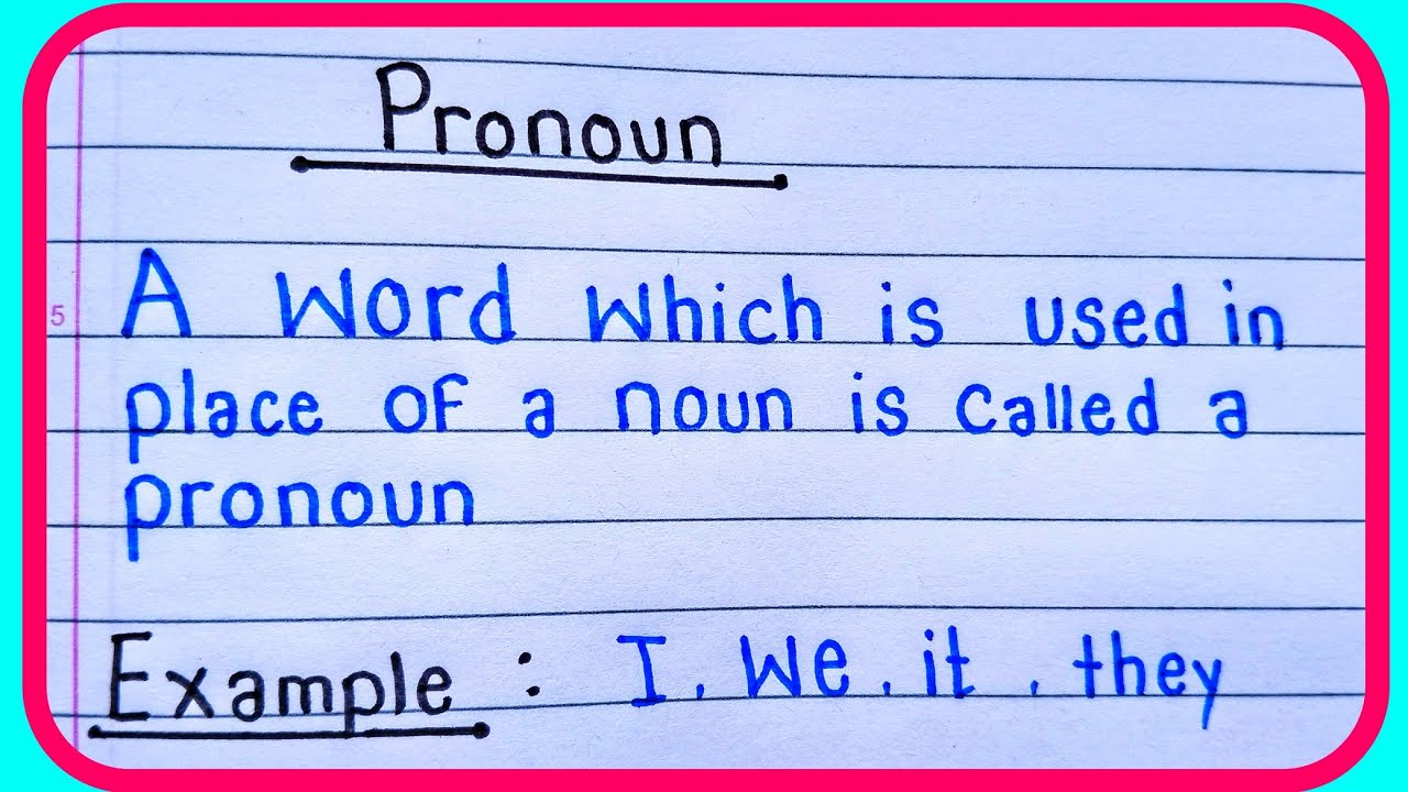 pronoun definition and examples | pronoun ki definition | pronouns in English grammar