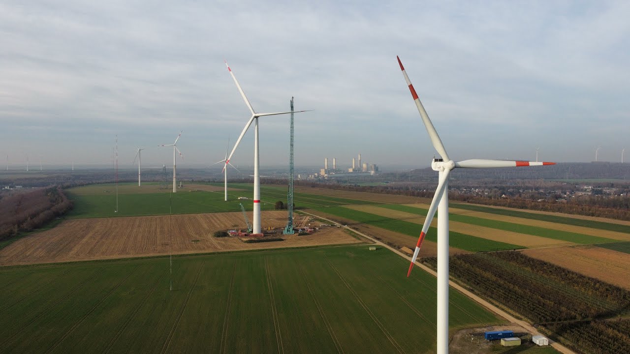 Windtestfeld Grevenbroich - Enercon E-160 , Nordex N131, Siemens 2.3-93, Vertical Sky A32, Vensys120