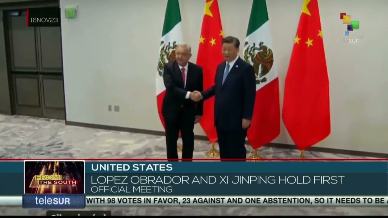 Mexican President Lopez Obrador meets with Chinese President Xi Jinping for first time