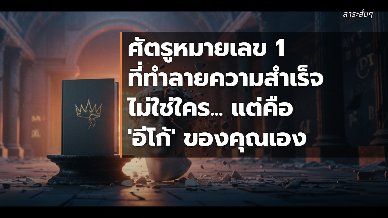 👤 Ego is the Enemy by Ryan Holiday อีโก้คือศัตรู: เคล็ดลับสยบอัตตาเพื่อความสำเร็จที่ยั่งยืน