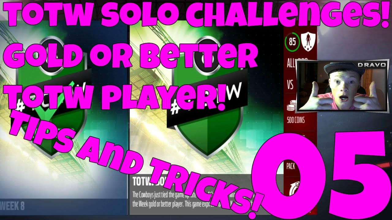 TOTW SOLO CHALLENGES! GOLD OR BETTER TOTW PLAYER REWARD! - MUT 17 SOLO CHALLENGES EP 5