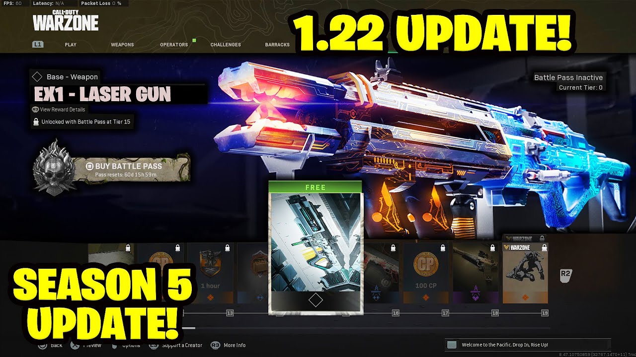 NEW VANGUARD UPDATE 1.22! NEW EX1, RA 225, Valois GAMEPLAY! SEASON 5 BATTLE PASS! (1.22 Patch Notes)