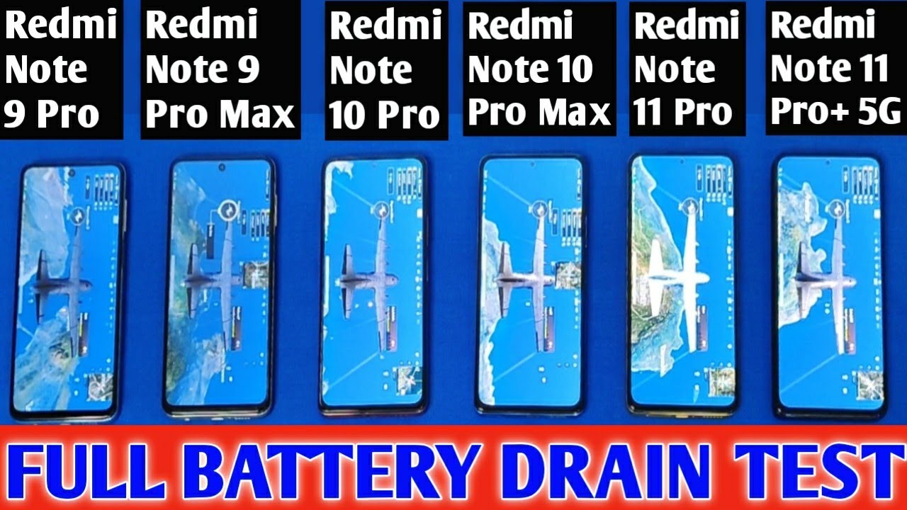 Redmi Note 11 Pro+ 5G Vs Redmi Note 10 Pro Max Vs Redmi Note 9 Pro Max |  Battery Drain Test |