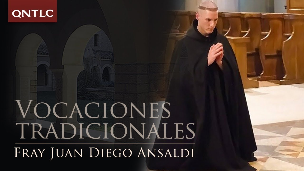 Un joven monje en la antigua Abadía de Le Barroux